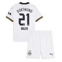 Borussia Dortmund Donyell Malen #21 3rd trikot Kinder 2024-25 Kurzarm (+ Kurze Hosen)